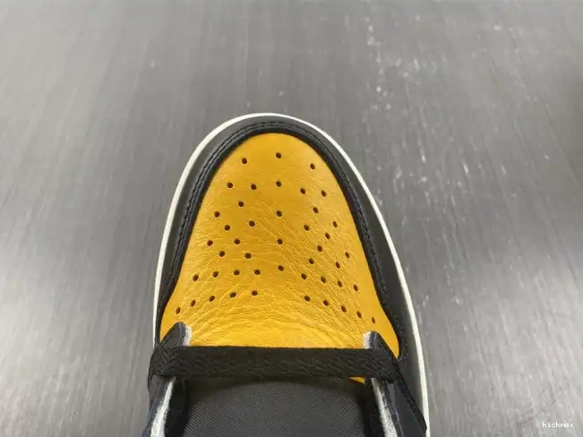 Rep MAX Yellow OG Jordan 1 555088-711 Toe High Air 0615